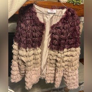 Stylish Burgundy and Beige Women's Jacket